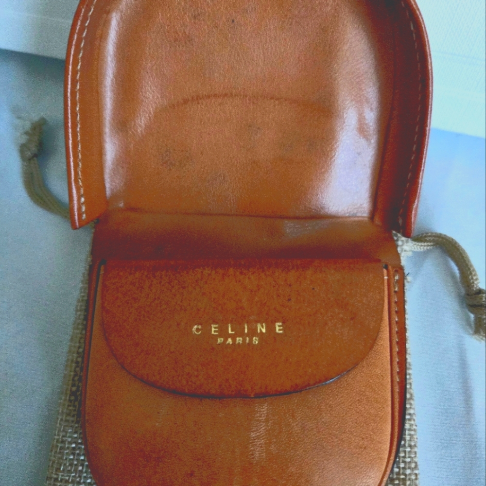 Celine Macadam Vintage Coin Pouch Dark Brown  Leather - Picture 4 of 4